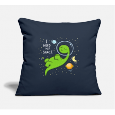 Space Dino I Need My Space/Graphic Art Design Navy Pillow